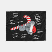 Couverture Polaire Koala La La La - Aussie Xmas Pun Funny Australian (Devant (Horizontal))