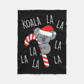 Couverture Polaire Koala La La La - Aussie Xmas Pun Funny Australian (Devant)