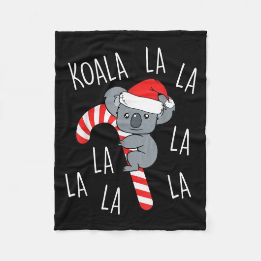 Couverture Polaire Koala La La La - Aussie Xmas Pun Funny Australian (Devant)