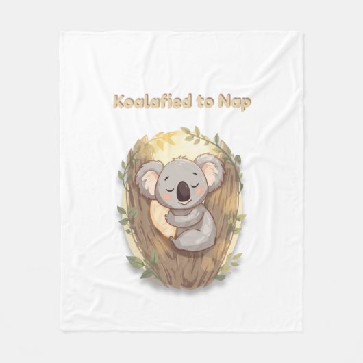 Couverture Polaire *"Koalafied to Nap – Cute Sleepy Koala T-"** (Devant)