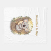 Couverture Polaire *"Koalafied to Nap – Cute Sleepy Koala T-"** (Devant (Horizontal))