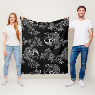 Couverture Polaire Koi(Carp), Design japonais de tatouage