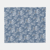 Couverture Polaire Koi(Carp), Design japonais de tatouage (Devant (Horizontal))