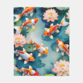 Couverture Polaire Koi Fish & Lotus Serenity (Devant)