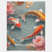 Couverture Polaire "Koi Fish Swimming Free" (Devant)
