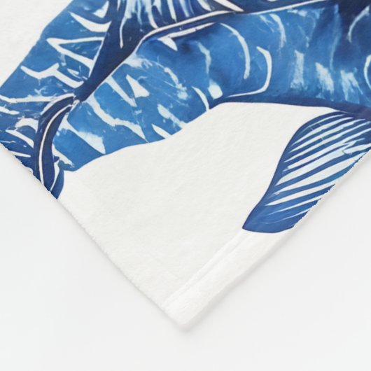 Couverture Polaire Koi indigo shibori (Coin)