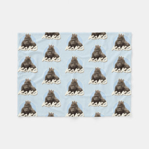 Couverture Polaire Koko la couronne de port de gorille