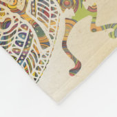 Couverture Polaire Kokopelli - Amérindien Motif sans couture 8 (Coin)