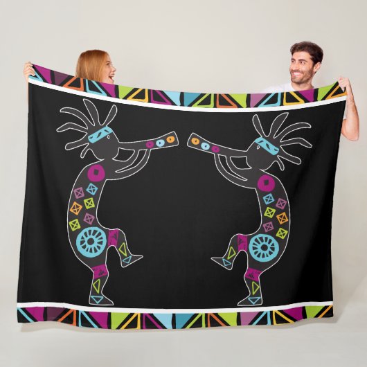 Couverture polaire Kokopelli du sud-ouest (En situation)