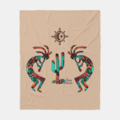 Couverture Polaire Kokopelli Et Cactus (Devant)