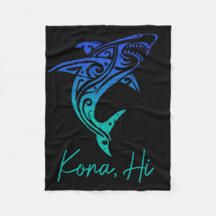 Couverture Polaire Kona Hawaii Requin Plongée Pêche Surf Surfeur Hawa
