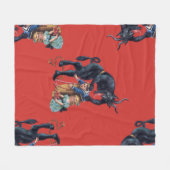 Couverture Polaire krampus de Noël antique rouge (Devant (Horizontal))