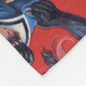 Couverture Polaire krampus de Noël antique rouge (Coin)