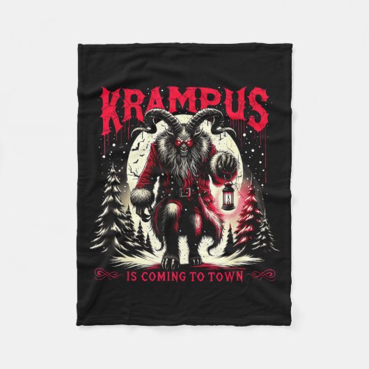 Couverture Polaire Krampus Is Coming To Town Dark Christmas Horror Xm (Devant)