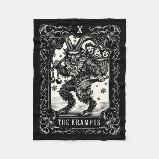 Couverture Polaire Krampus Tarot Card Design Christmas Season Evil Pa (Devant)