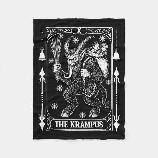 Couverture Polaire Krampus Tarot Card Design Christmas Season Evil Pa (Devant)