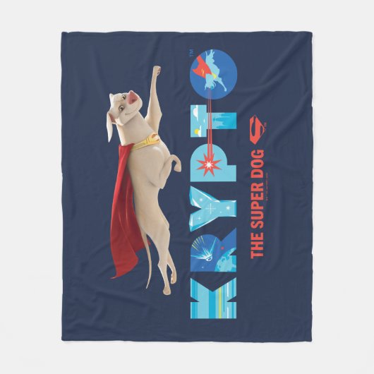 Couverture Polaire Krypto Le Super Chien (Devant)