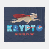 Couverture Polaire Krypto Le Super Chien (Devant (Horizontal))