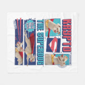 Couverture Polaire Krypto Les Panneaux De Bande Dessinée Super-Chien (Devant (Horizontal))