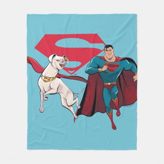 Couverture Polaire Krypto & Superman (Devant)
