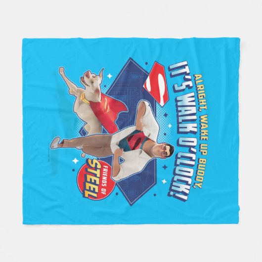 Couverture Polaire Krypto & Superman - C'est Walk O'Clock ! (Devant (Horizontal))