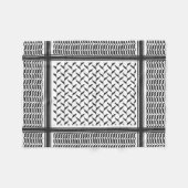 Couverture Polaire Kuffiya en Jordanie noir et blanc (Devant (Horizontal))