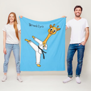 Couverture Polaire Kung Fu giraffe