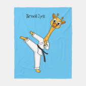Couverture Polaire Kung Fu giraffe (Devant)