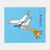 Couverture Polaire Kung Fu giraffe (Devant (Horizontal))