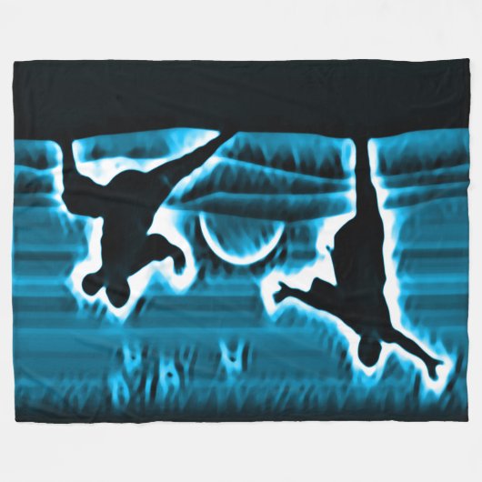 Couverture Polaire Kung Fu Warrior Spirits Fleece Blanket (Devant (Horizontal))