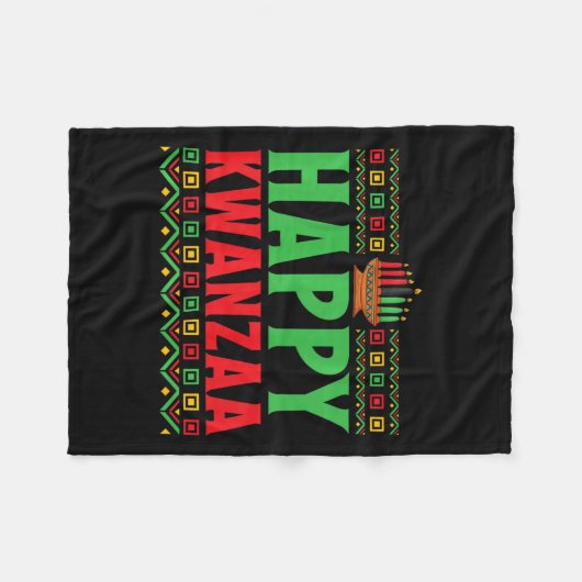 Couverture Polaire Kwanzaa - Happy Kwanzaa (Devant (Horizontal))