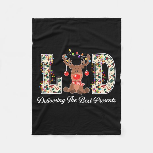 Couverture Polaire L&d Delivering The Nurse Reindeer Christmas (Devant)