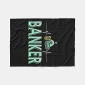 Couverture Polaire La Banque M'Entraîne L'Argent Est Mon Coeur (Devant (Horizontal))