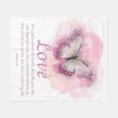 Couverture Polaire La Bible chrétienne des femmes Verse Papillon :Amo (Devant (Horizontal))