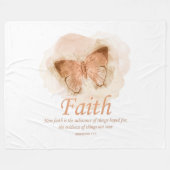 Couverture Polaire La Bible chrétienne des femmes Verse Papillon :Foi (Devant (Horizontal))