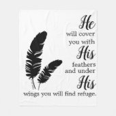 Couverture Polaire La Bible chrétienne Verse Blanche (Devant)