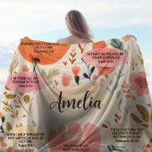Couverture Polaire La Bible Florale Boho Versets Affirmation Avec Nom