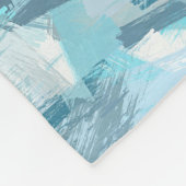 Couverture Polaire la brosse abstraite frotte le modèle turquoise (Coin)