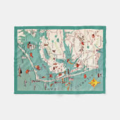 Couverture Polaire La carte des Outer Banks (Devant (Horizontal))