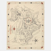 Couverture Polaire La carte d'un Texan des Etats-Unis (du Texas) (Devant)