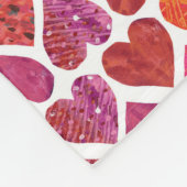 Couverture Polaire La Caterpillar Très Affamé | Motif cardiaque (Coin)