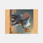 Couverture Polaire La Chasse D'Un Papillon (Devant (Horizontal))