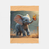 Couverture Polaire La Chasse D'Un Papillon (Devant)