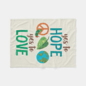 Couverture Polaire La chenille très affamée Oui à l'espoir (Devant (Horizontal))