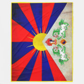 Couverture Polaire « La Chine : TIBET drapeau… « (Devant)
