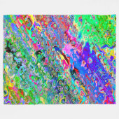 Couverture Polaire La cire acide psychédélique Trippy de NBK teignent (Devant (Horizontal))