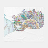 Couverture Polaire La coiffe de la fille de Natif américain (Devant (Horizontal))