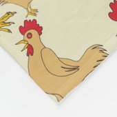 Couverture Polaire La conception Brown de poulet personnalisent (Coin)