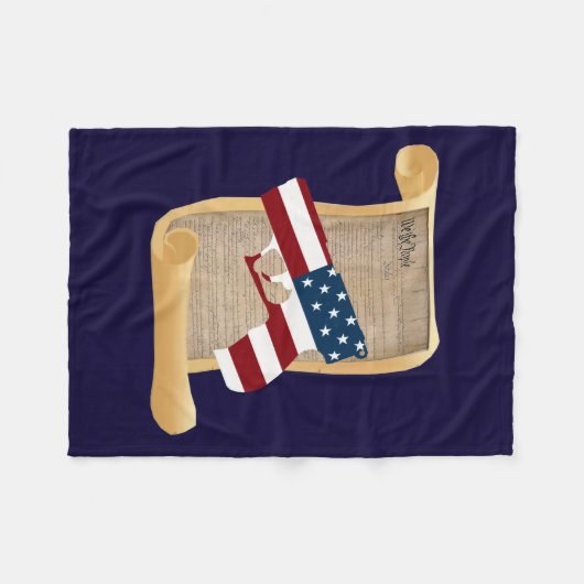 Couverture Polaire La Constitution Blanche-Toison (Devant (Horizontal))