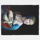 Couverture Polaire La Dame avec une mine, Léonard de Vinci (Devant (Horizontal))